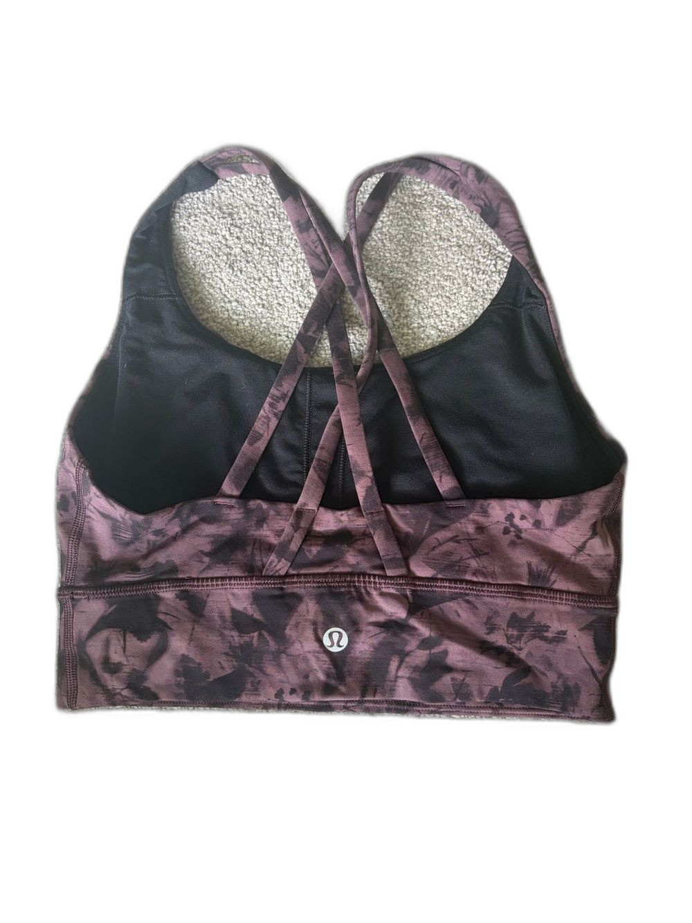 lululemon Long-Line Energy Bra in Antique Bark Floral Black - 4 - Picture 4 of 5
